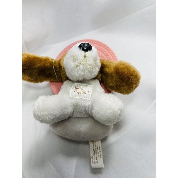 Hush Puppies Dog Stuffed Animal Vintage  Dog Small Plush Puppy With Pink Hat - Picture 3 of 12